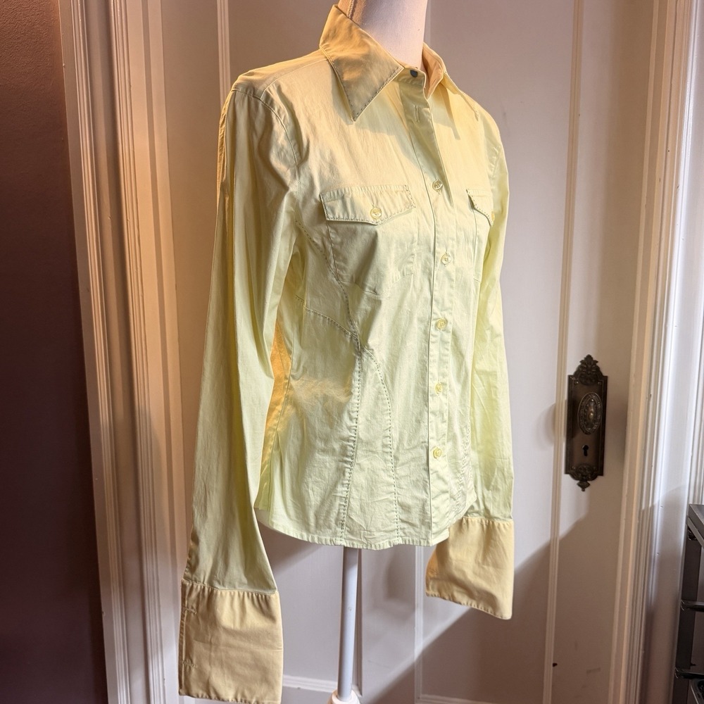 Pepe Jeans London Ladies Size L Long Sleeve Shirt French Cuffs - Picture 5 of 8